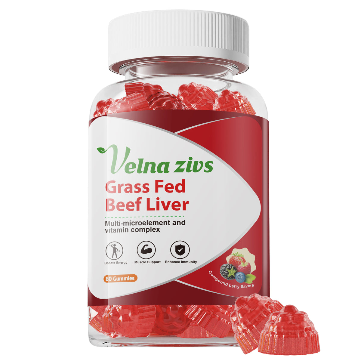 Grass Fed Beef Liver Gummies, 60 Ct