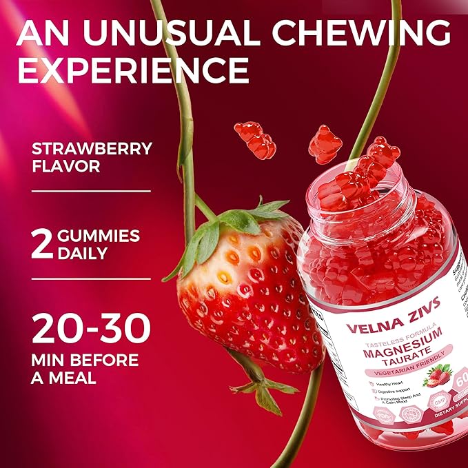 Magnesium Taurate Gummies 1800mg, 60 Ct - additional product image 4