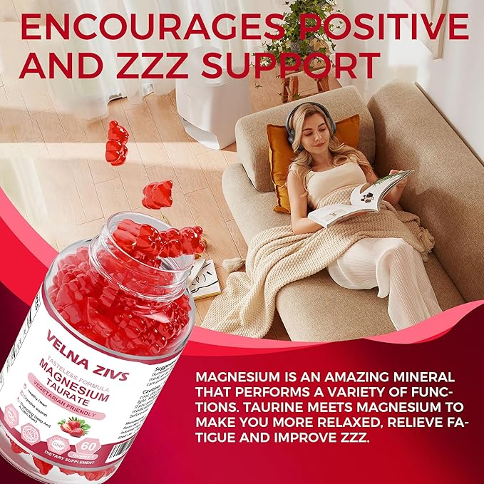 Magnesium Taurate Gummies 1800mg, 60 Ct - additional product image 2