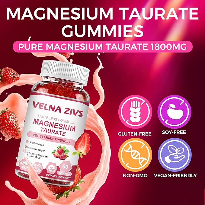 Magnesium Taurate Gummies 1800mg, 60 Ct - additional product image 5