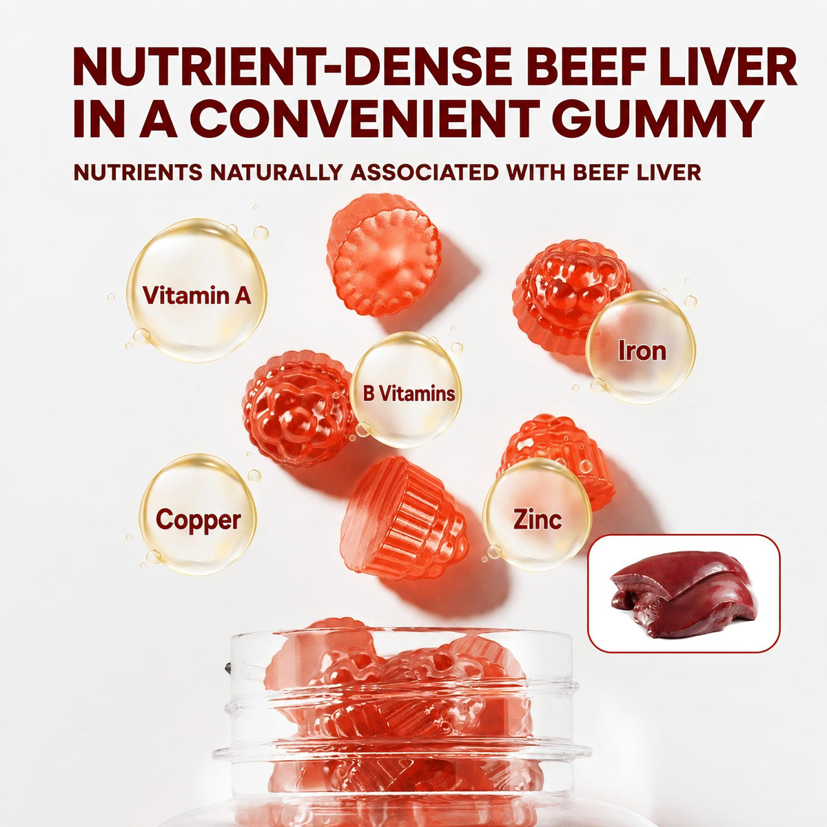 Grass Fed Beef Liver Gummies, 60 Ct - additional product image 6