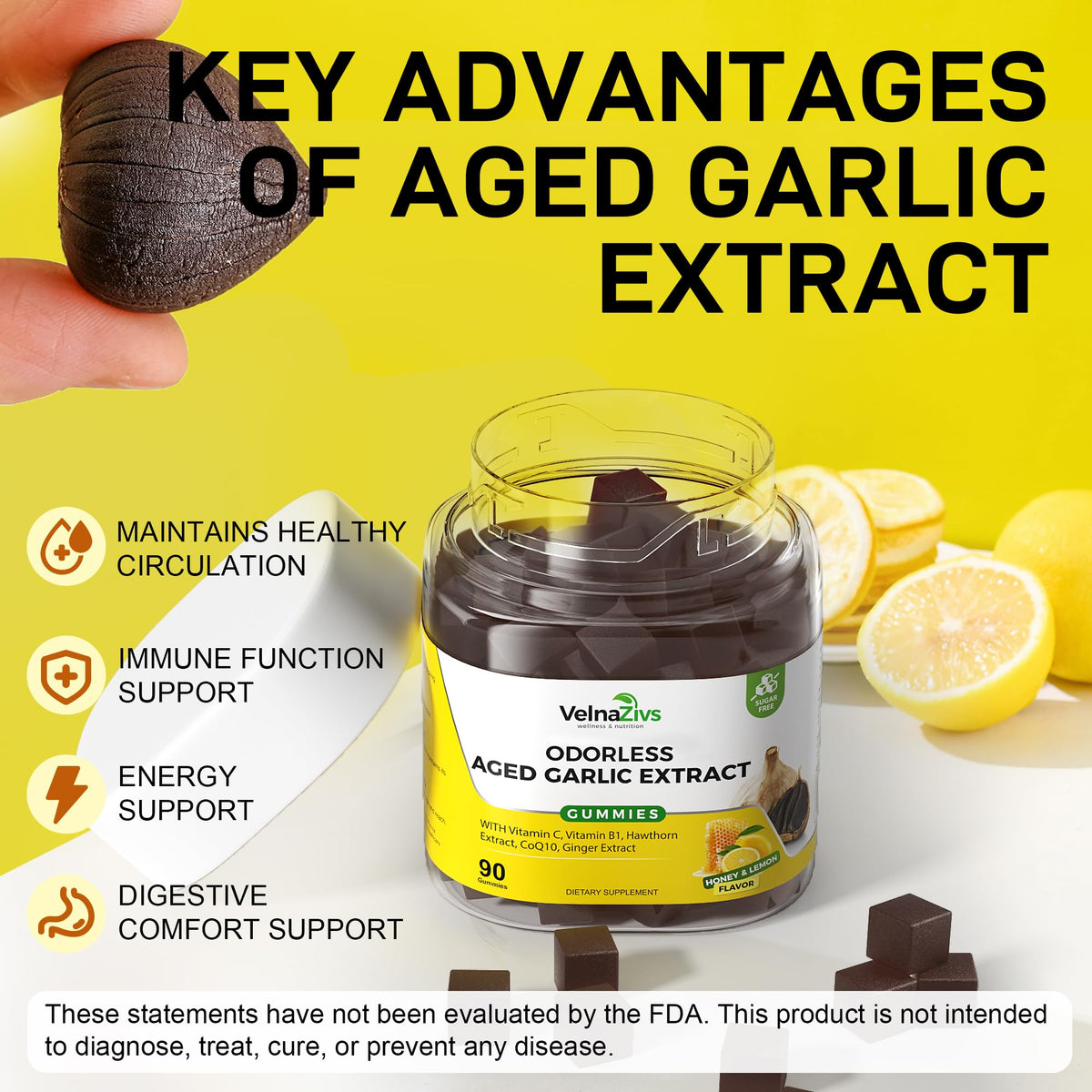 Aged Garlic Extract Gummies with CoQ10, 90 Ct - additional product image 5