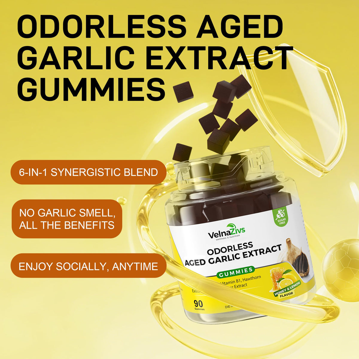 Aged Garlic Extract Gummies with CoQ10, 90 Ct - additional product image 6